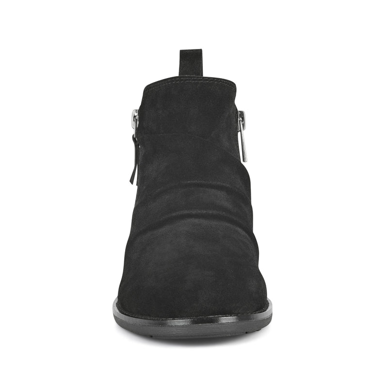 Nadya Round Toe Ruched Casual Booties
