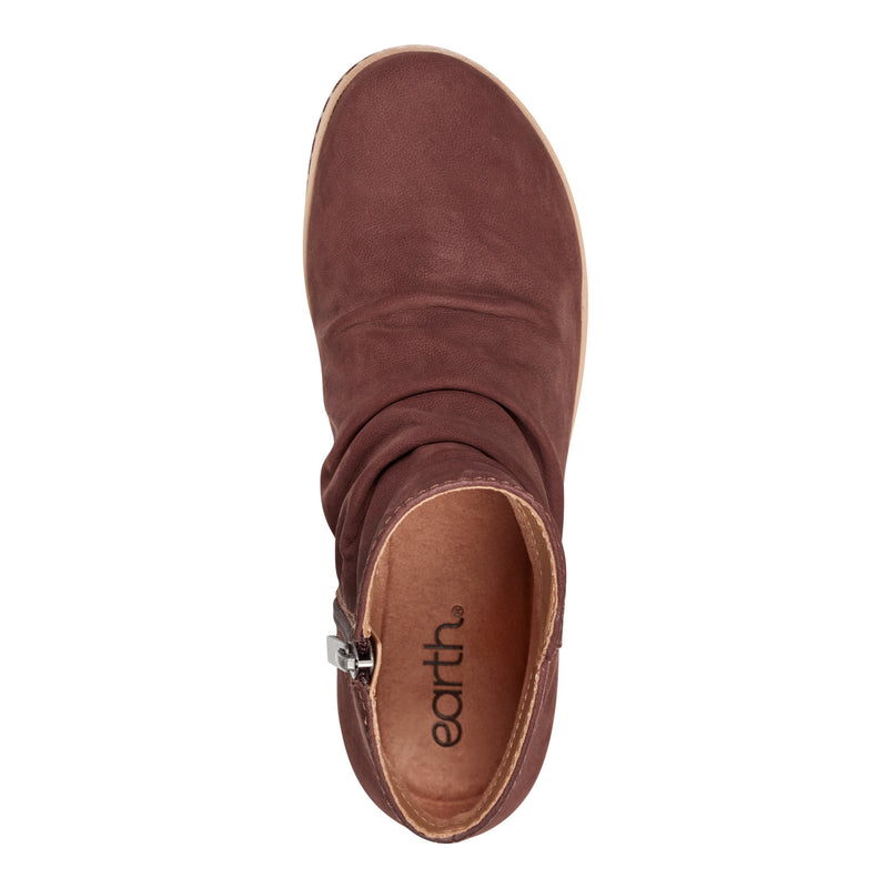 Hilaree Water Repellent Round Toe Ruched Casual Booties