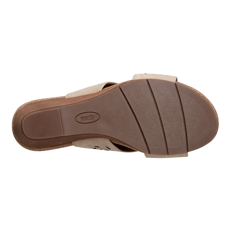 Halin Round Toe Slingback Wedge Sandals