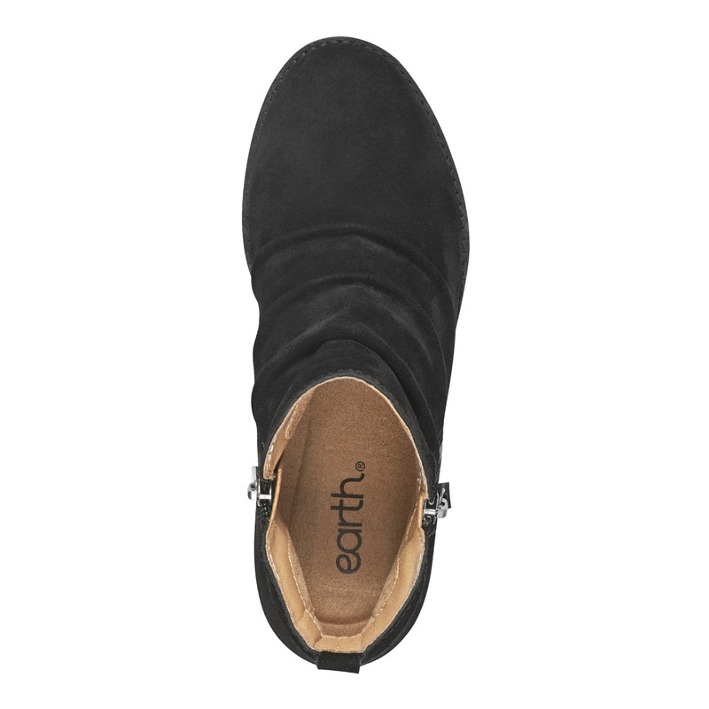 Nadya Round Toe Ruched Casual Booties
