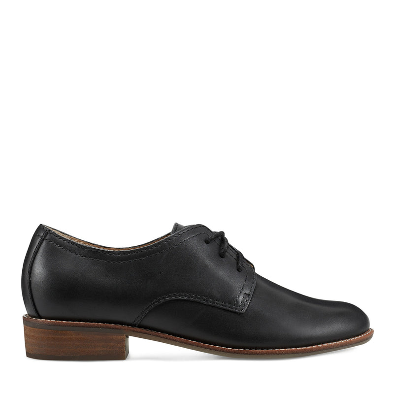 Eane Stacked Heel Casual Lace-Up Loafers