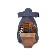 Hattie Round Toe Strappy Wedge Sandals