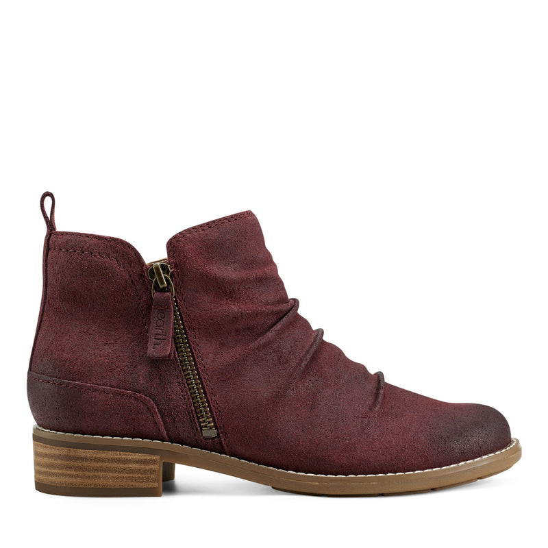 Nadya Round Toe Ruched Casual Booties