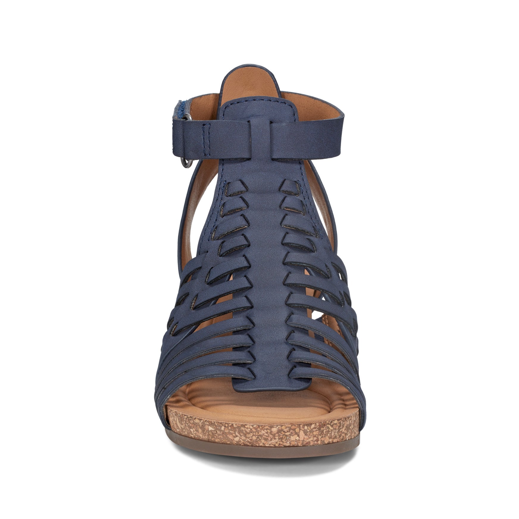 Hattie Round Toe Strappy Wedge Sandals