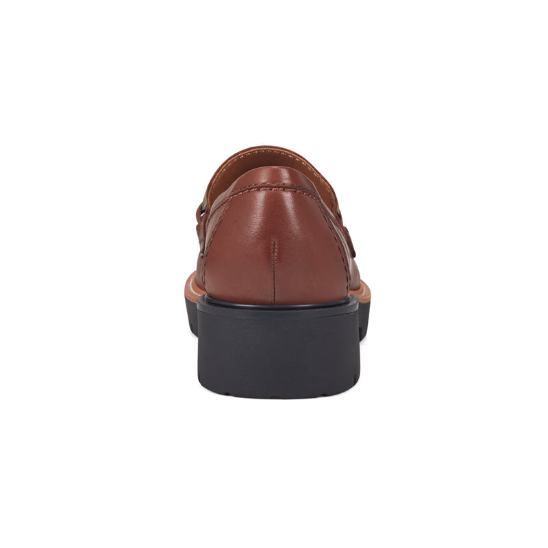 Zalor Round Toe Lug Sole Casual Slip-on Loafers
