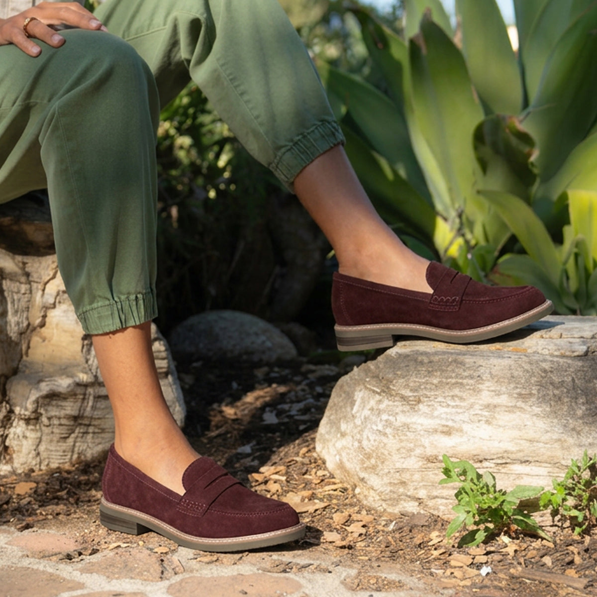 Promotional banner featuring loafers