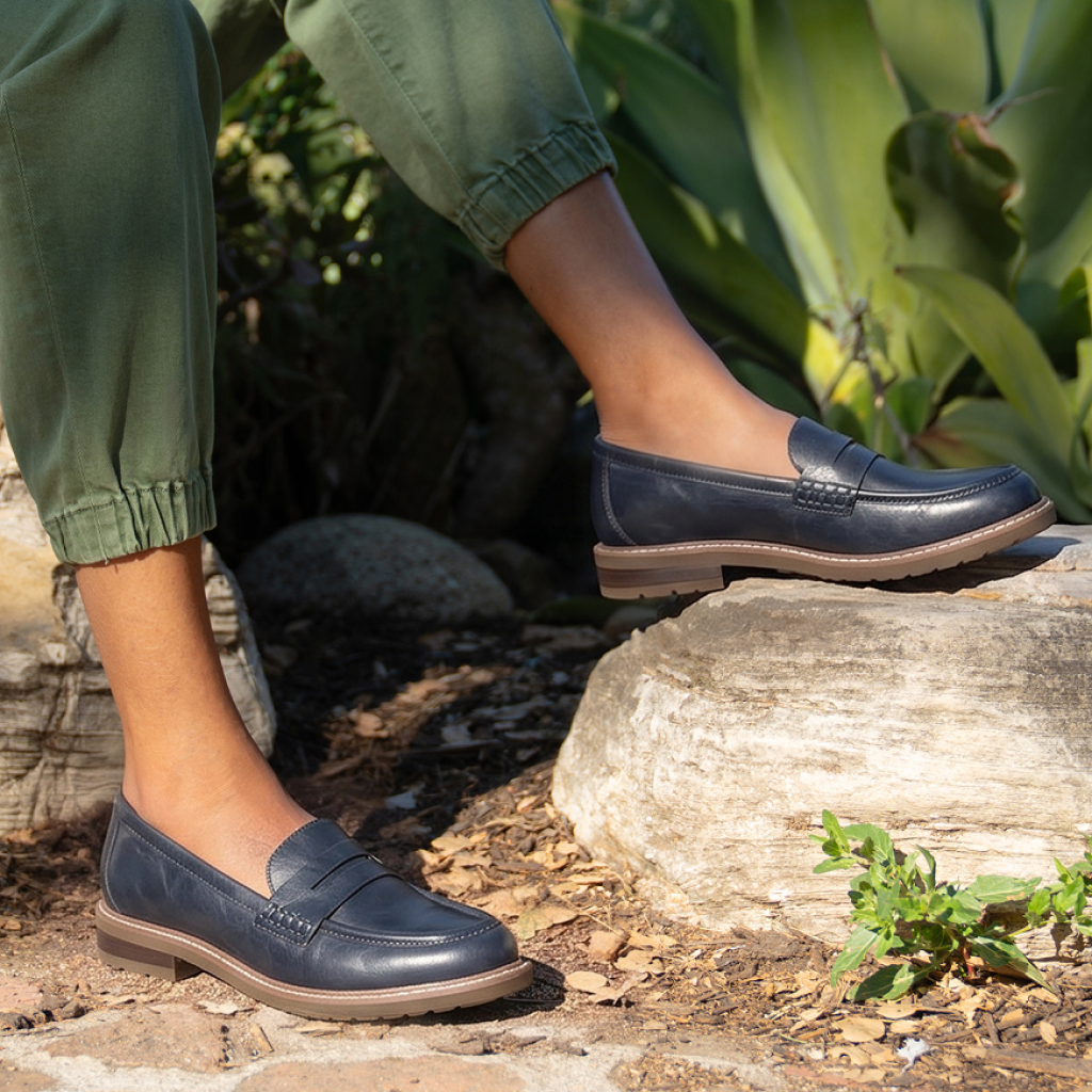 Promotional banner featuring loafers