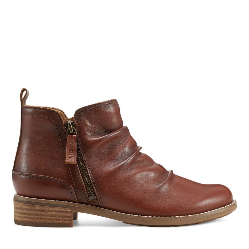 Nadya Round Toe Ruched Casual Booties