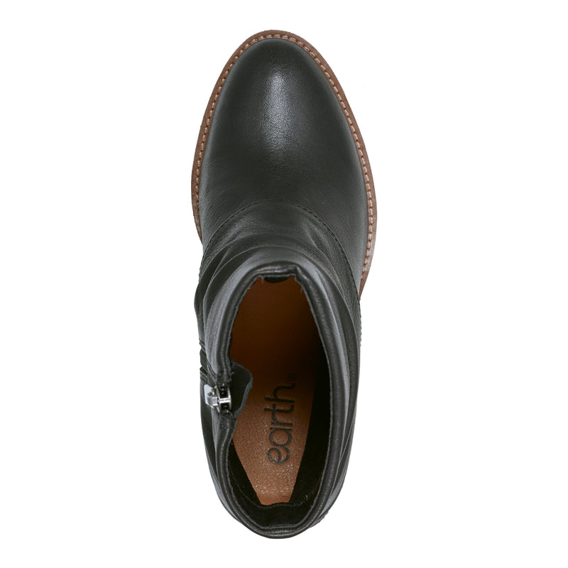 Savvy Block Heel Ruched Casual Booties