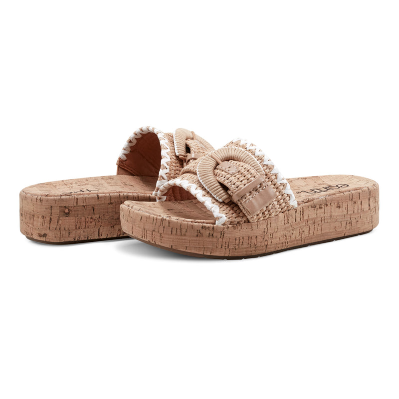 Samsy Casual Slip-on Wedge Platform Sandals