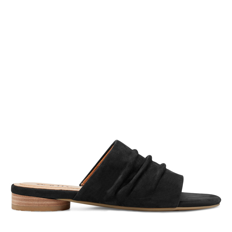 Talma Ruched Flat Slip-On Sandals