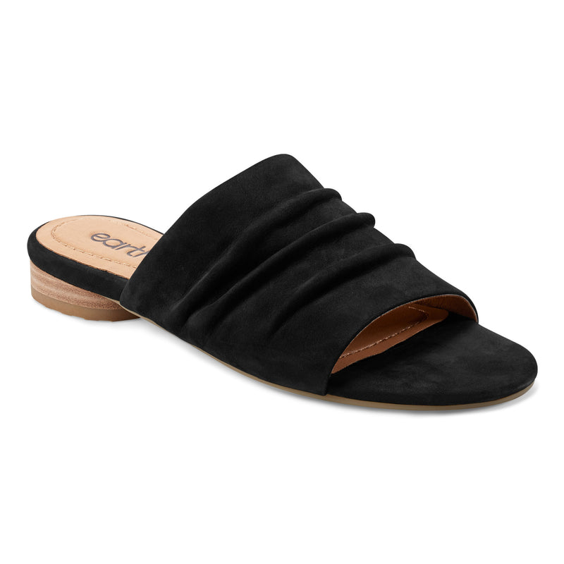 Talma Ruched Flat Slip-On Sandals